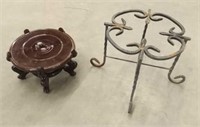 METAL PLANT STAND, ORIENTAL PLANT STAND