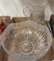 DECORATIVE BOWL AND PITCHER