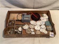 Assorted Pocket Watch Faces and Parts