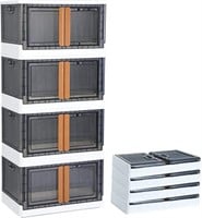 Storage Bins with Lids - 4 Packs 19Gal Plastic St