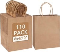 Moretoes 110pcs Paper Gift Bags Brown Paper Bags