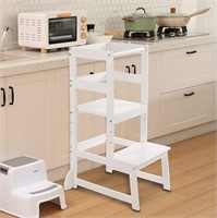Height Adjustable Kitchen Step Stool for Kids and