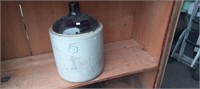 5 Gallon Blue Ribbon Brand Stoneware Jug