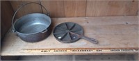 Cast Iron Corn Stick Pan + Cast Aluminum Pot