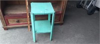 Primitive Green painted Plant Stand
