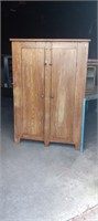 Antique Grain Painted Flat Wall Cupboard