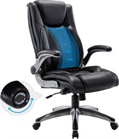 COLAMY High Back Office Chair with Flip-up Arms,