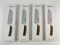 4 Santoku Chef's Knives