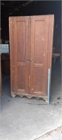 Antique Chamfered Door Wall Cupboard