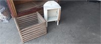 Wood Crate + Childs Cabinet (no doors)