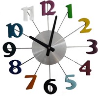 Peter best Modern Colorful Numeral Wall Clock for