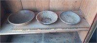 3 Vintage Wood Bowls