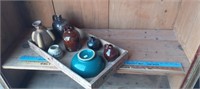 Tray Pottery Jugs + Bowl