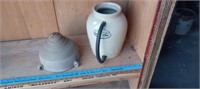 Vintage Pottery Hanging Flower Pot + Jug