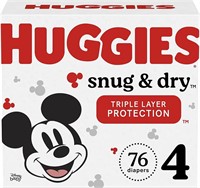 Huggies Snug & Dry Baby Diapers, Size 4 (22-37 lb