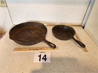 #8 & #10 CAST IRON #10 IS WAGNER
