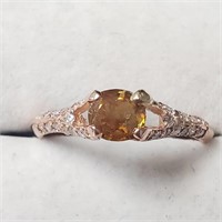 $3720 14K  Diamond (0.71Ct,I3,Fancy Deep Yellow) D