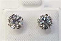 $1110 10K  Moissanite(1.52ct) Earrings