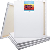 Artecho 16x20 Inch Stretched Canvas, White Blank