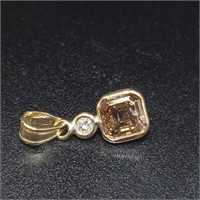 $4000 14K  Brwon Diamond(1.26ct) Diamond(0.04ct) P