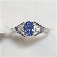 $1470 10K  Tanzanite(0.5ct) Diamond(0.03ct) Ring