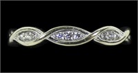 14K White gold Artcarved "Annika" diamond band