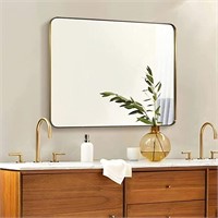 ANDY STAR 30”x40”Gold Bathroom Mirror for Wall