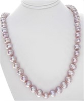 Strand of Rose Color Cultured Pearls, 14K Clasp