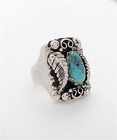 Nice Sterling Silver Navajo Turquoise Ring