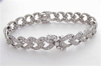 14K, Vintage Diamond Bracelet, 6CT!