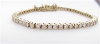 14K Gold Lady's 4ct Diamond Bracelet