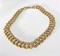 18K Yellow Gold Italian Design Cable Link Necklace