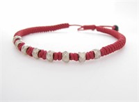 David Yurman Red Woven Cord Bracelet