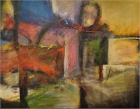 Jim Andrews 44x56 O/C Abstract Composition