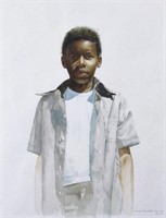 Dean Lamont Mitchell 19x14.5 WC Portrait of a Boy