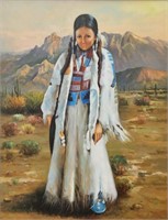 Lam 57x45 O/C Female American Indian