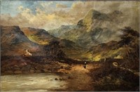 Thos Addison Richards 20x30 O/C Mountain Landscape