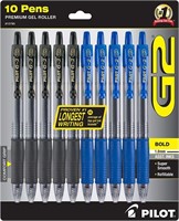 Pack of 40 Pilot G2 Bold, Premium Gel Pens