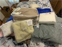 Various blankets, heating blankets, and pads