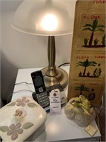 Touch Table Lamp+Phone+Decor