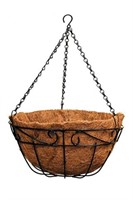 Three metal hanging planter baskets