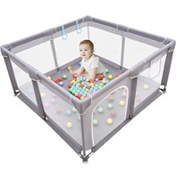 New Fanbufan baby playpen in gray 51x51x27"