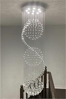 Modern Spiral Sphere Crystal Chandelier Open box