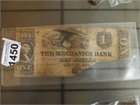 THE MECHANICS BANK 1 DOLLAR NOTE GA