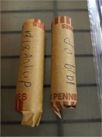 1918-1919 AND UP 2 ROLLS OF PENNIES