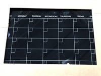 Glass black calendar