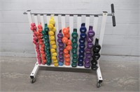 York Dumbbell Rack with 458lbs in Weight