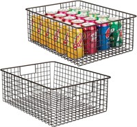 Metal Wire Storage Basket 2 Pack