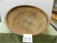 Large Early Wood Primitive Bowl (20")