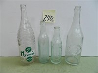 (4) J.J. Flynn Co. Bottles - Quincy IL.